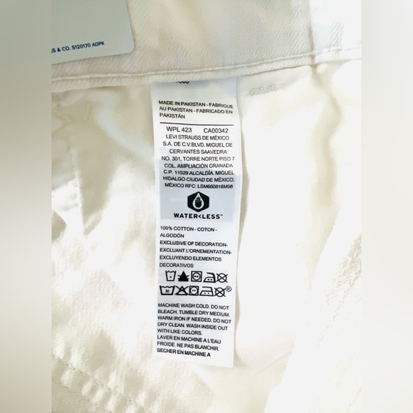 Denizen Levis Shorts Loose A-Line Womens White Denim, Size 12 / 31 - Picture 4 of 9